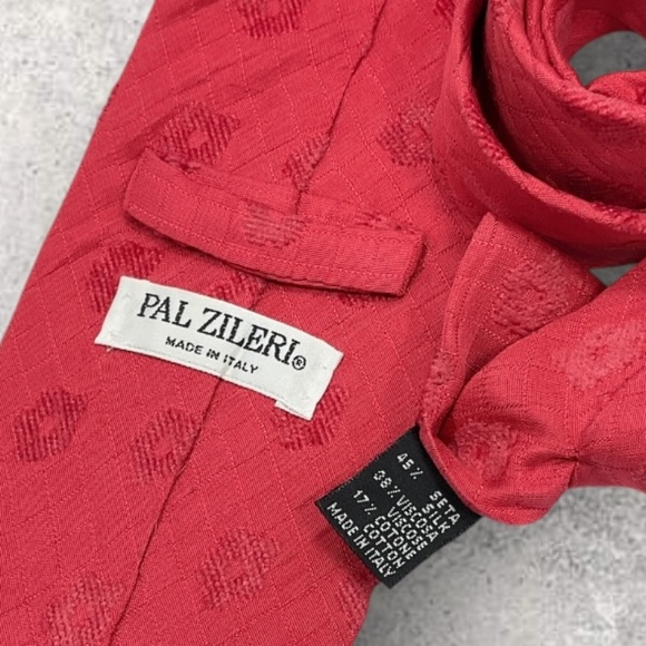 PAL ZILERI XL Red Floral Silk Blend LUXURY Tie ITALY - Picture 3 of 5